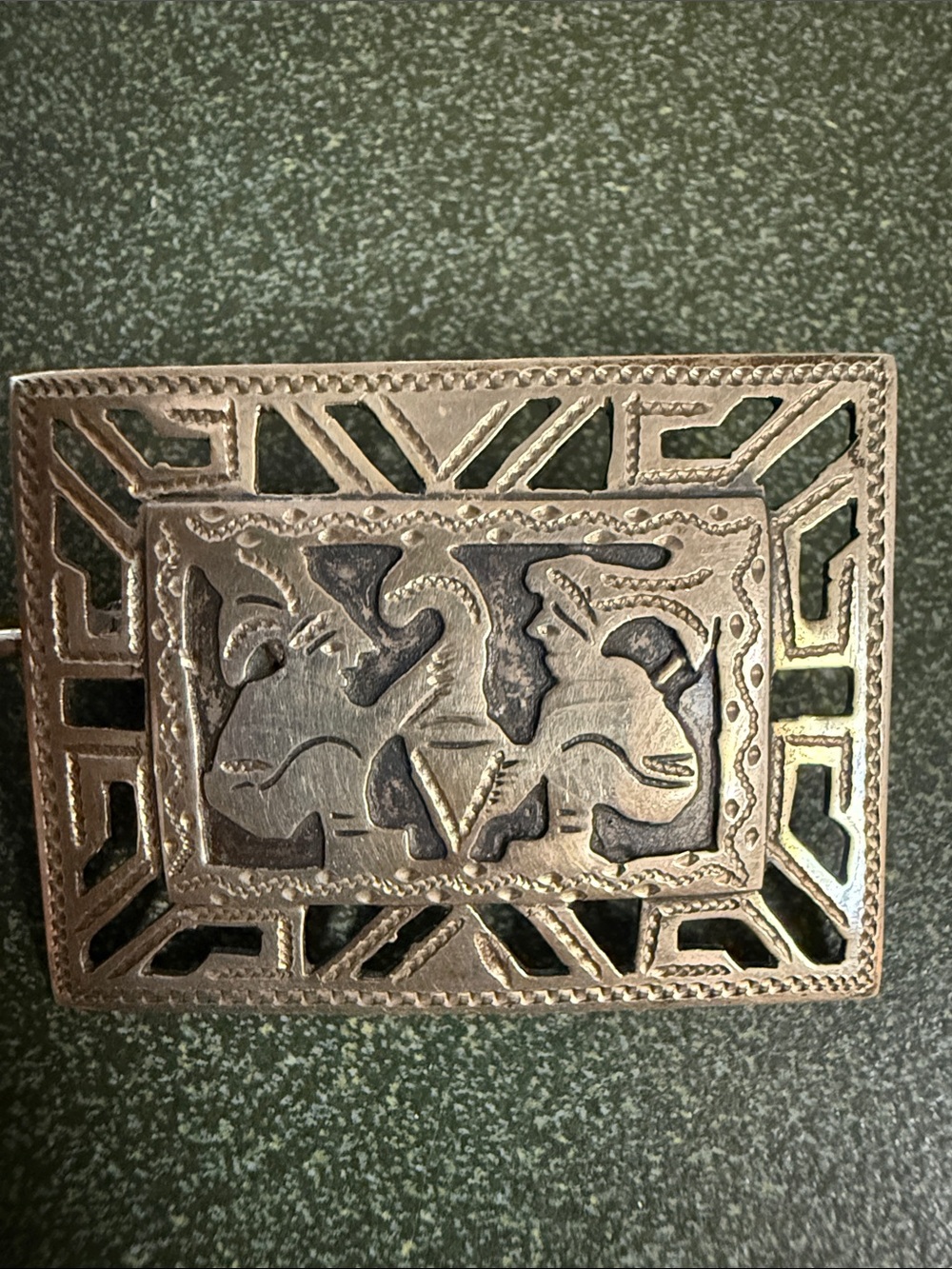 Vintage-I20th Century Rectangular Decorative Broach